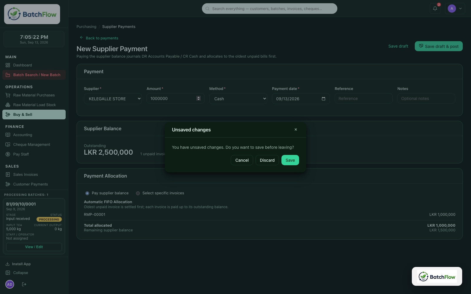 BatchFlow — Reports management actually uses